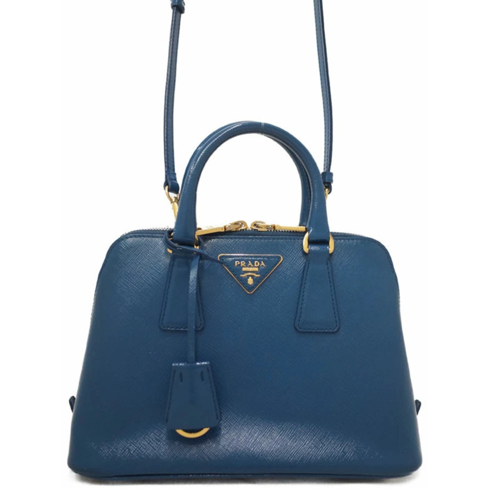 Prada Promenade Saffiano leather 2way handbag Blue